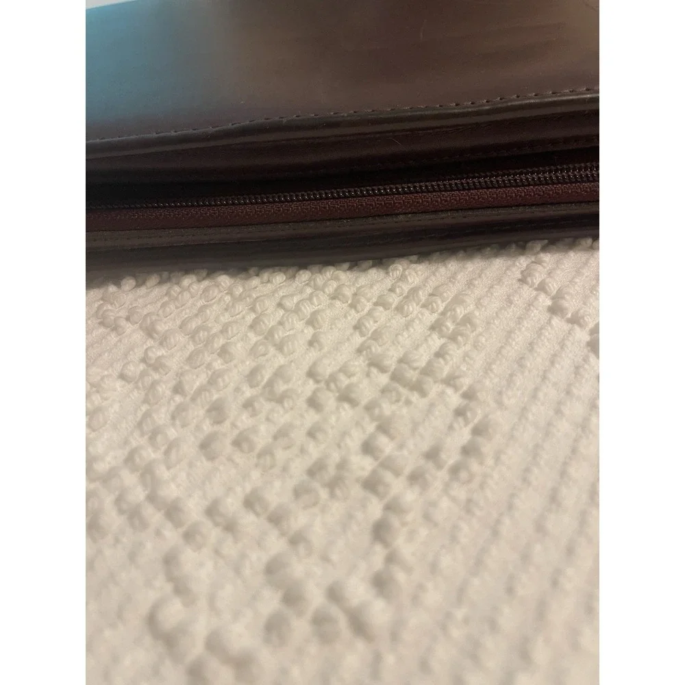 Franklin Leather 7 Ring Zipper Burgundy